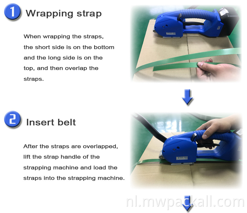 Handstrapping /batterij aangedreven plastic omsnoeringgereedschap Small Hand Packing Pet Strapping Tools